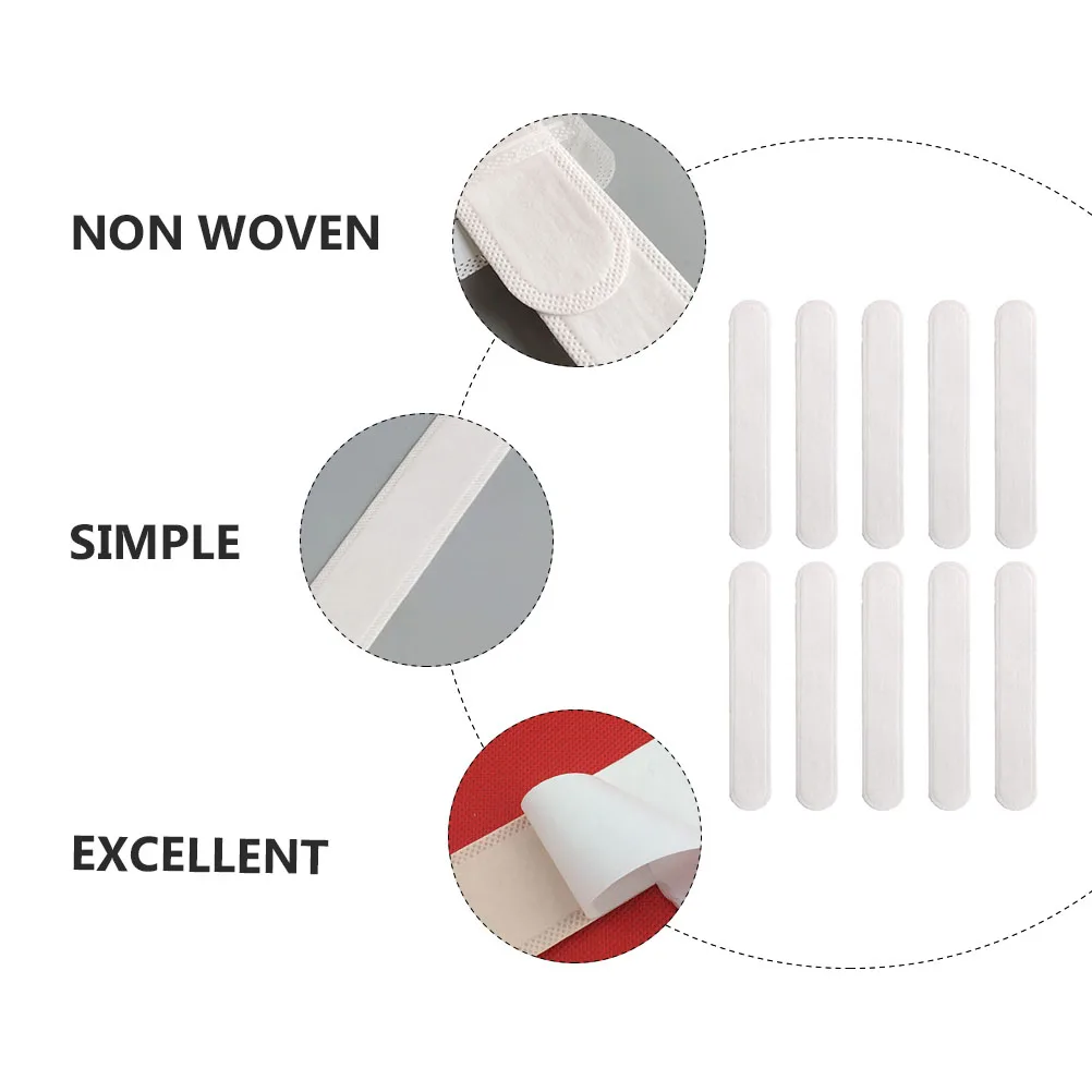 

30pcs Disposable Sweatband Hat Liner Non Woven Caps Pad Absorb Sweat Adhesive Sweat Absorbing Sheets For Men Women Outdoor