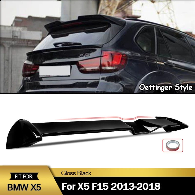 

For Bmw X5 F15 Rear Roof Spoilers Wings Suv 2013-2018 Rear Boot Roof Spoiler Lip Oettinger Style Gloss Black carbon look