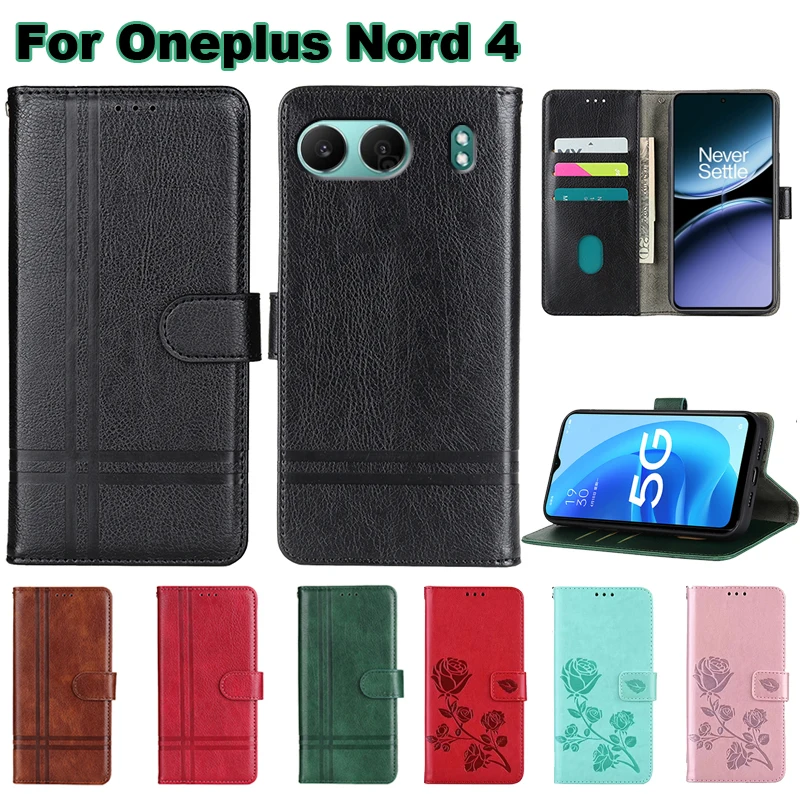 Original Leather Case For Funda OnePlus Nord 4 Phone Cases Wallet Coque Flip Cover For Capinha De Celulares OnePlus Nord 4 чехол