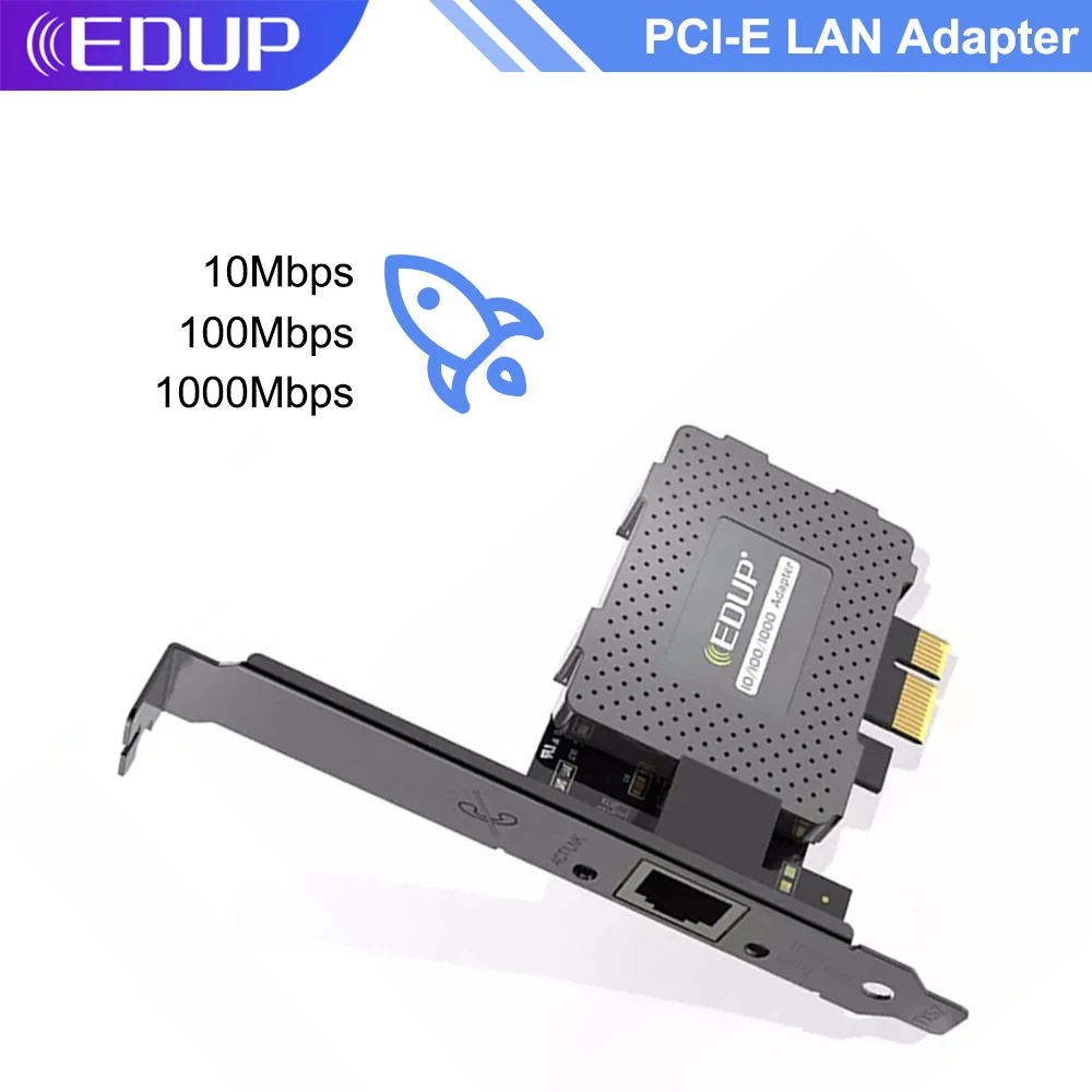 EDUP 9602GS 10M/100M/1000Mbps ネットワークカードギガビットイーサネット PCI Express RJ45 LAN アダプタ PCIe コンバータデスクトップ PC 用