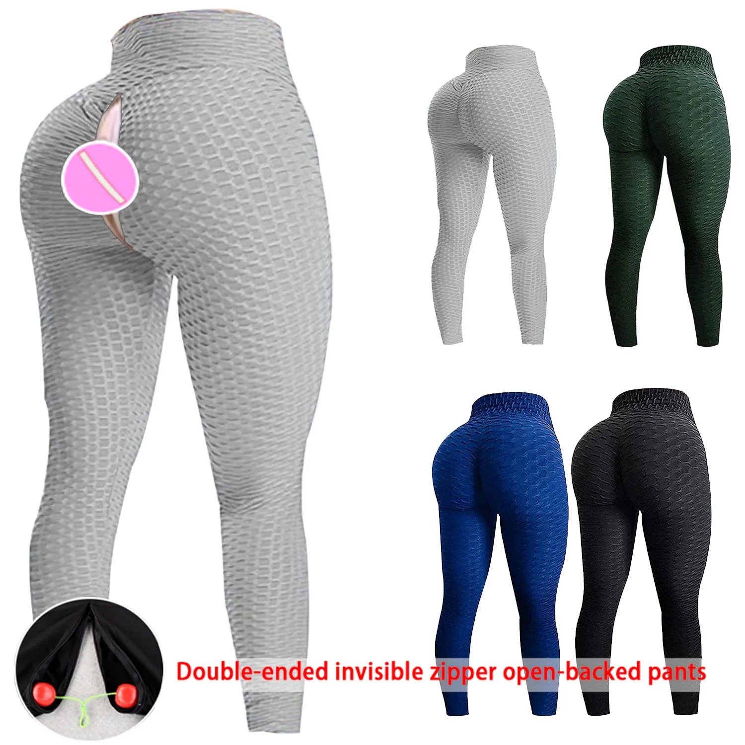 

Invisible Open crotch Pants Yoga Pants Women's Fitness Pants Peach Hip Leggings Sports Trousers Sexy Shaping Bottoms Outdoor Sex