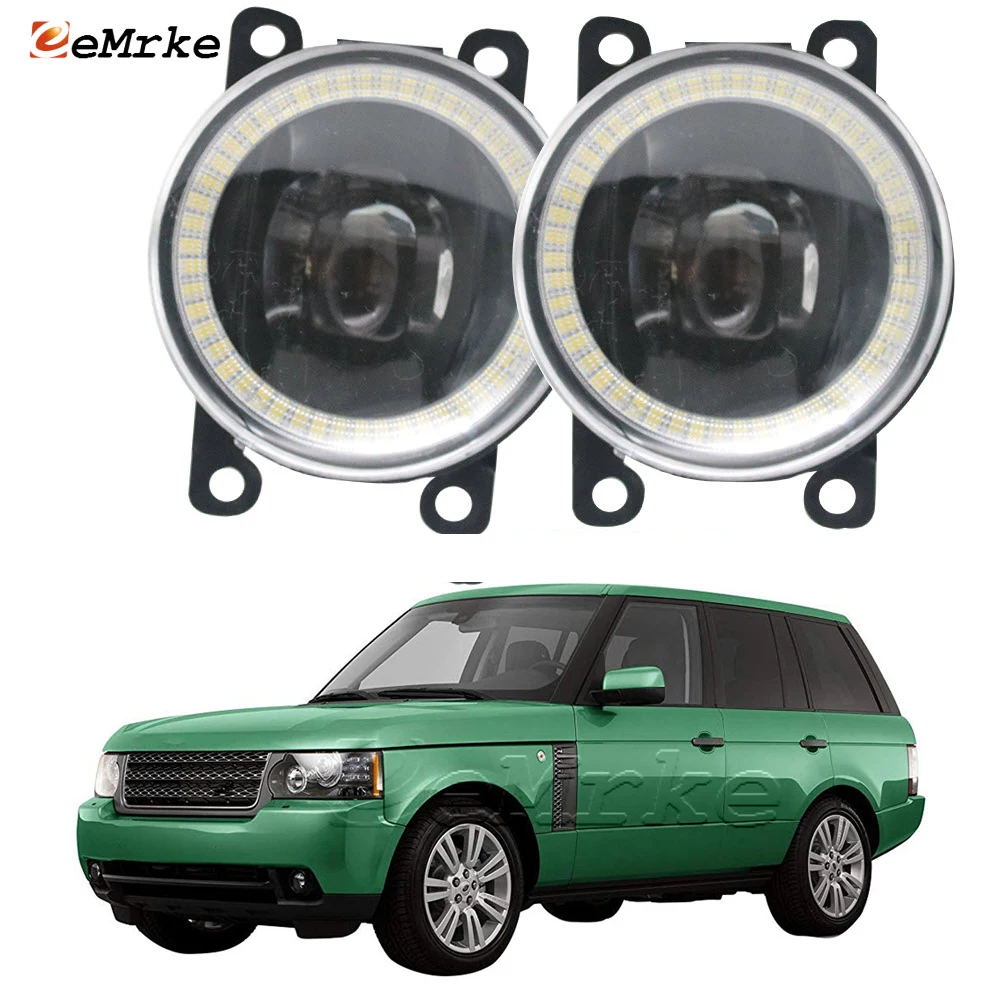 

Led Fog Lights Assembly with Lens for Land Rover Range Rover iii L322 2010 2011 2012 Angel Eyes DRL Ring Car Driving Lamp