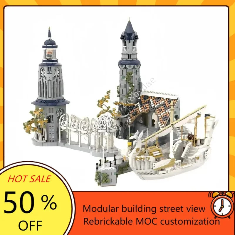 5721PCS Grey Havens Modular MOC Creative street view Model Custom Puzzles Architecture DIY Education Assembly Model Toys Gifts