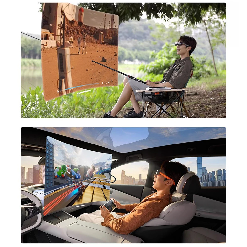 Meizu StarV View Smart AR Óculos HD 188 polegadas Óculos de visualização de tela gigante 120Hz Óculos XR portáteis de escova alta