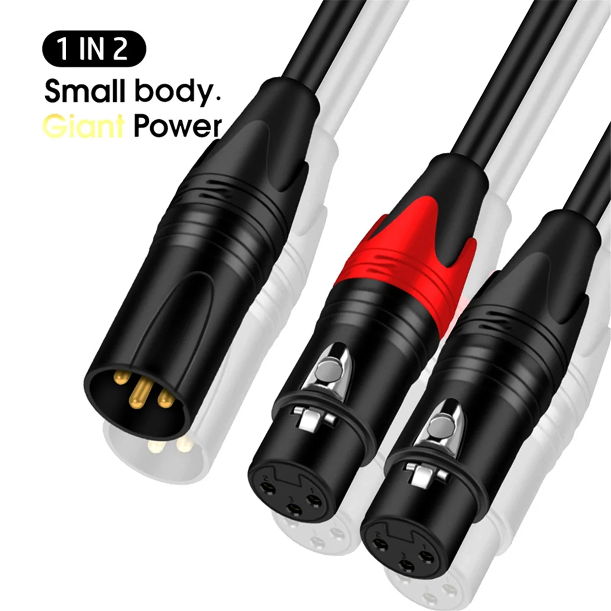 AT42 XLR to XLR Y-Splitter Cable Balanced XLR Female to Dual XLR Male Audio Microphone Adapter 2 XLR to XLR Audio Adapter,A