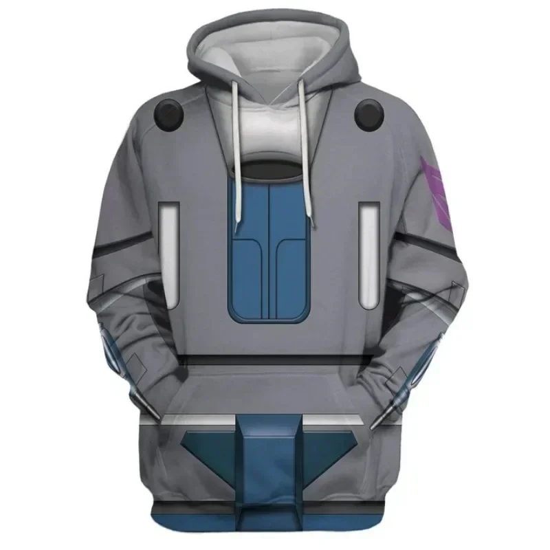 Die neue Herbst-/Winterkollektion 2026 der Marke Bandai umfasst ein stilvolles Kapuzen-Sweatshirt für Herren, das von Transformers inspiriert ist. – Detail 6