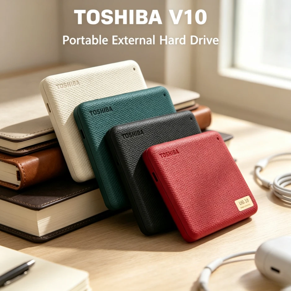 Brand+ Toshiba V10 Canvio Advanced Mobile External Hard Drive 2.5" USB3.0 High Speed 1TB 2TB HDD For Computer Laptop Data Backup