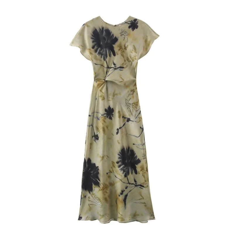 

2025New Arrival Satin Texture Printed Shirt