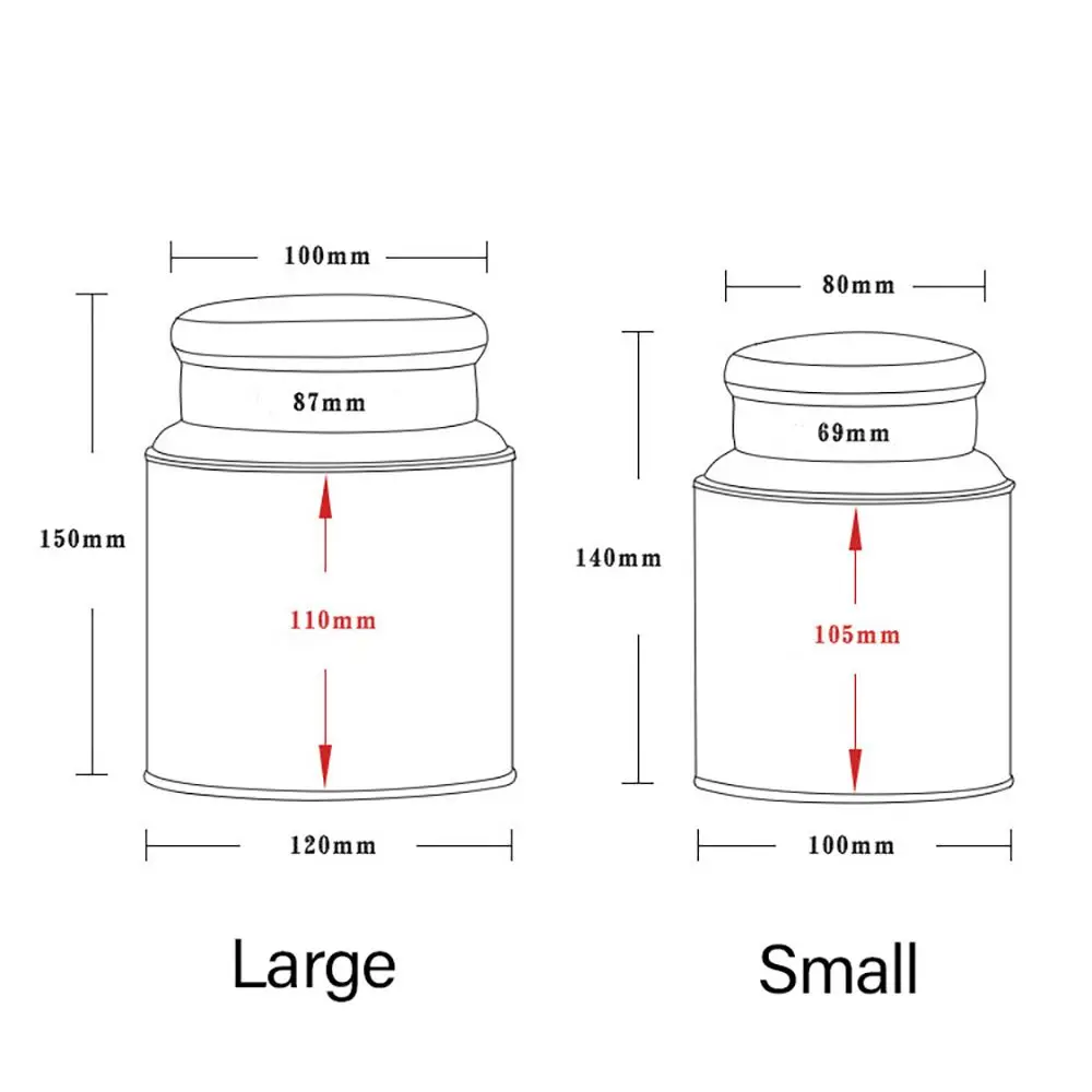 Round Tinplate Tea Coffee Candy Home Party Kitchen Gadget Gift Box Tea Box Tea Can Storage Jars