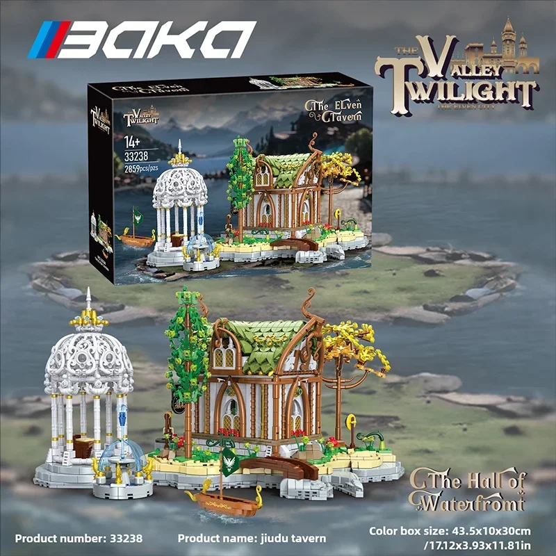 

2867PCS Nordic Water City Tavern Building Blocks Fantasy Movie Building Models Bricks Desktop Deco Kids Diy Toys Holiday Gifts
