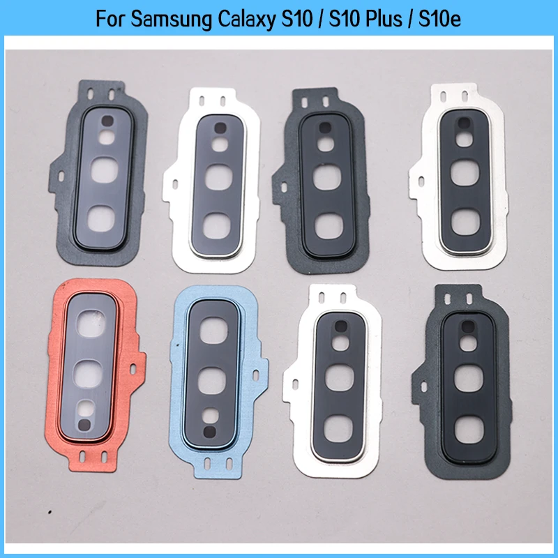 New For Samsung Calaxy S10 Plus / S10e Rear Camera Frame Holder Lens Glass Panel Cover S10 Back Camera Glass Lens Replacement