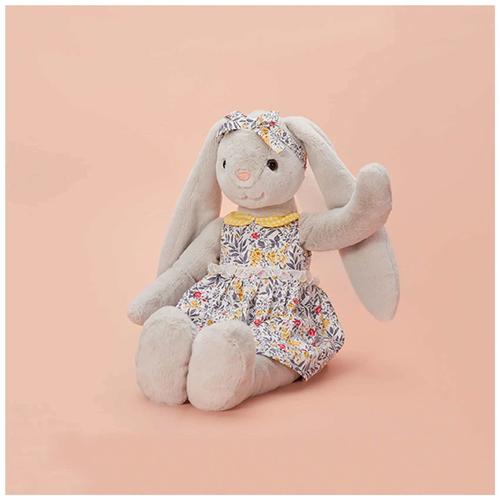 45cm Plush Rabbit Doll in a Flower Dress - Ideal Girls' Festival Gift & Indoor Decorative Ornament