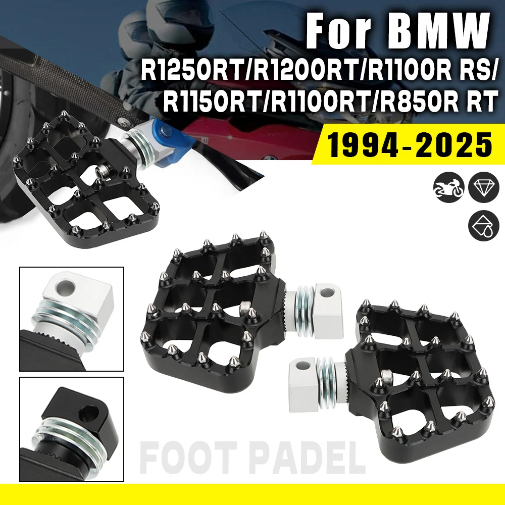 Motorcycle Aluminum Rearset Footrests Foot Rest Foot Pegs Pedal Wide Footpegs For BMW R1250 RT R1200RT R1100 R RS R 1150RT R850R