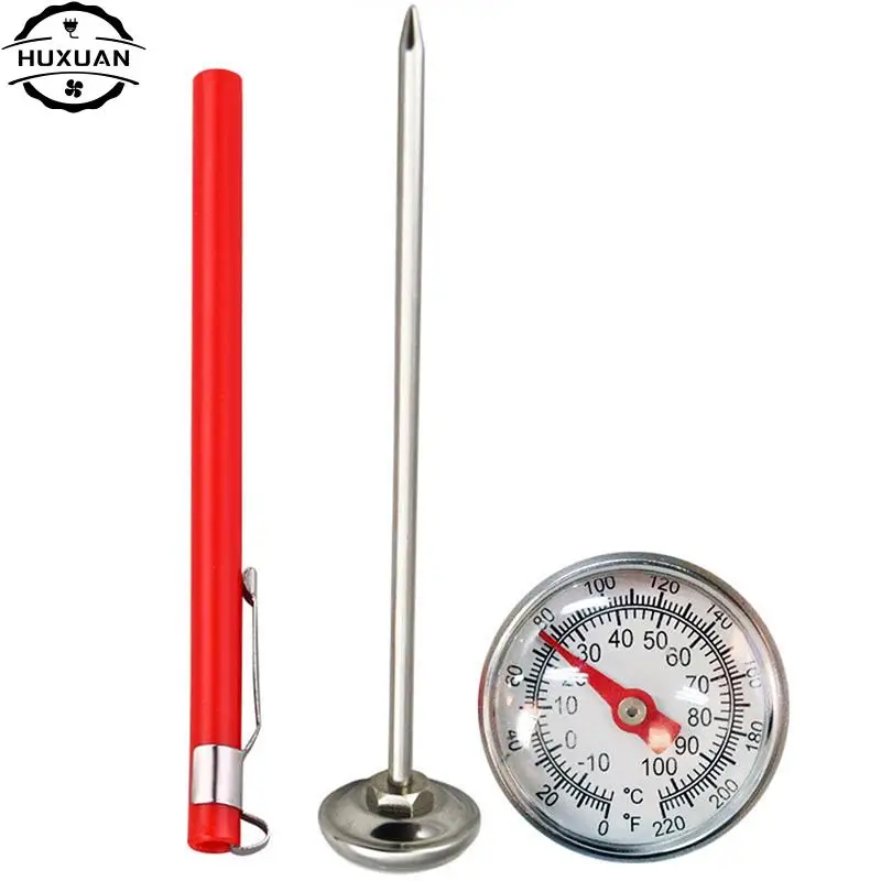 0-100 Degrees Stainless Steel Soil Thermometer Stem Read Dial Display Celsius Range For Ground Compost Garden Supplies