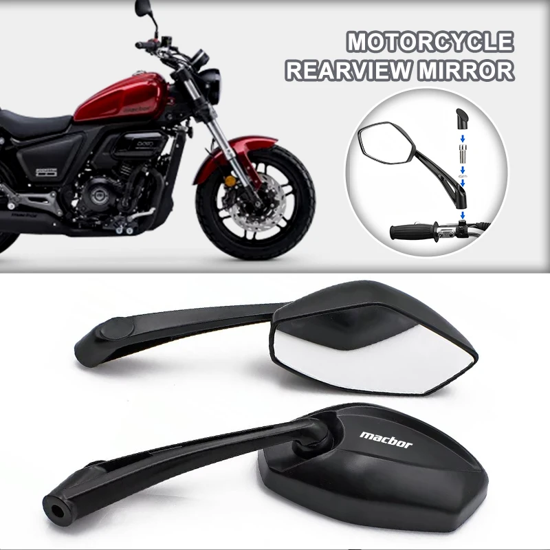 Universal Motocross ATV Off-road Rearview Mirror Motorcycle Accessories For Macbor Montana XR1 Rockster flat125 Mile Eight  XR5