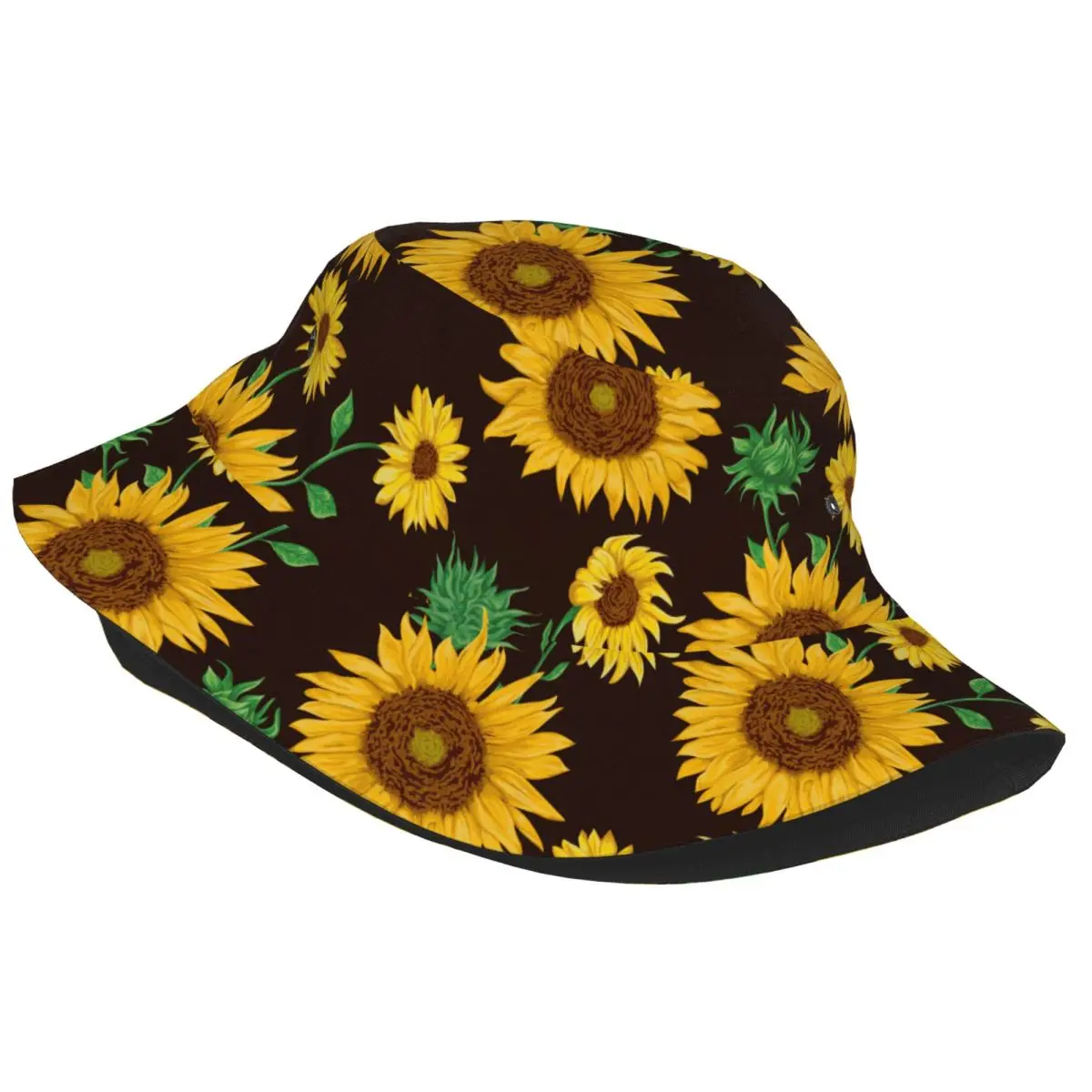 Daisy Flower Bucket Hat Summer Beach Hatwear Fishing Caps for Outdoor Unisex Irish Country Hat Packable