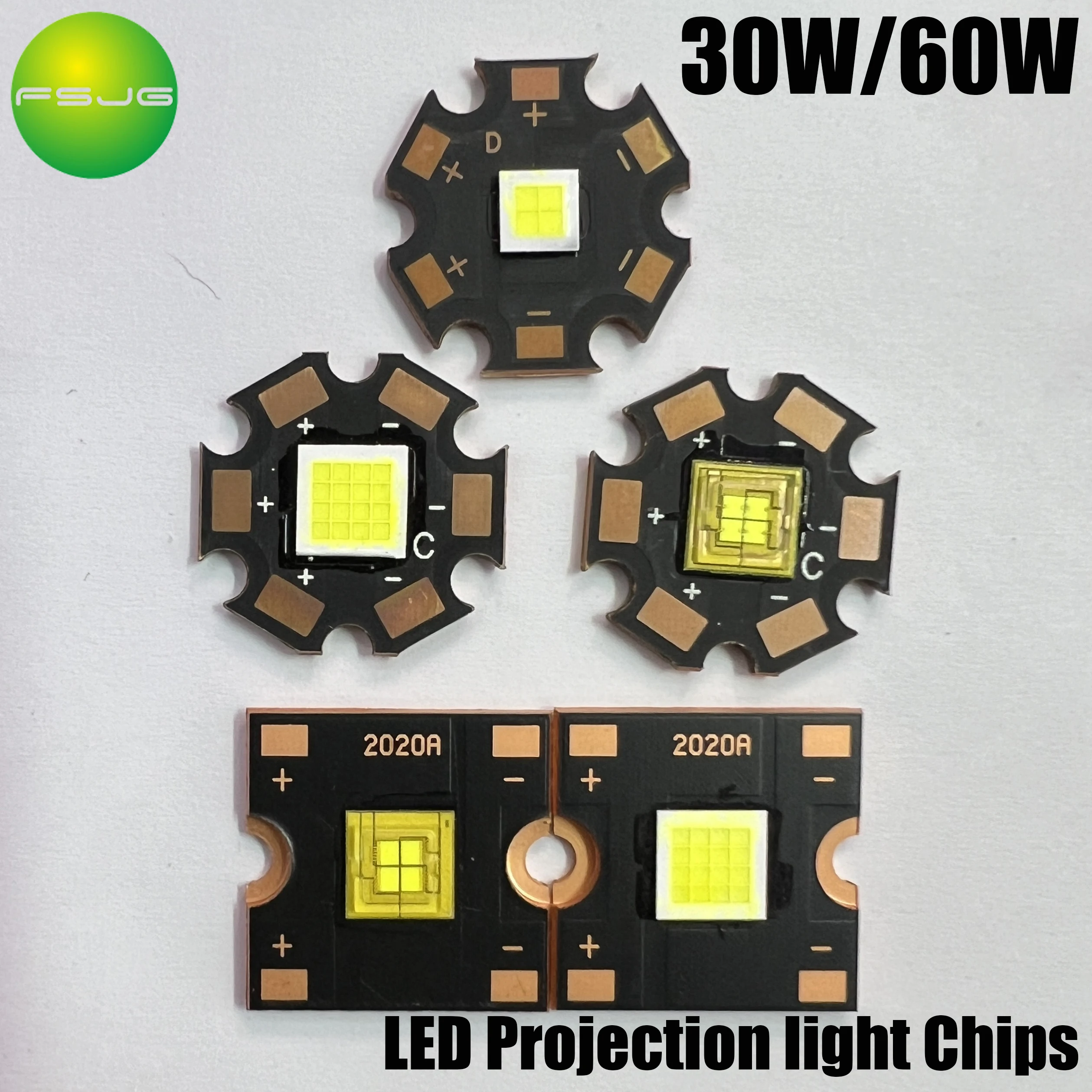 30W 60W High Power LED COB Stage Bead Source Cold White for Architecture Luminously Bulb Projector Moving Head Follow Lights