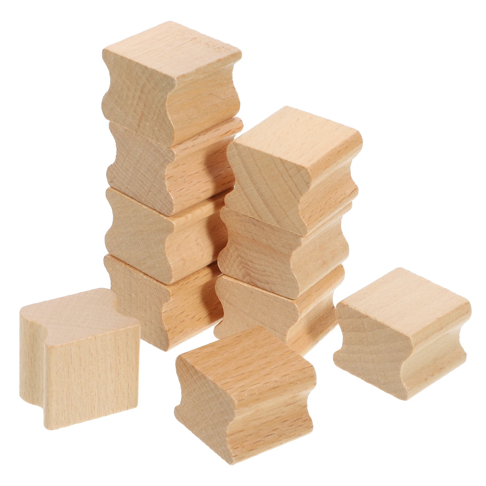 

10Pcs Wooden Stamp DIY Hand Account Planner Seal Meticulous Lines Durable Gift Choice Blank Wood Stamper Wooden Seal