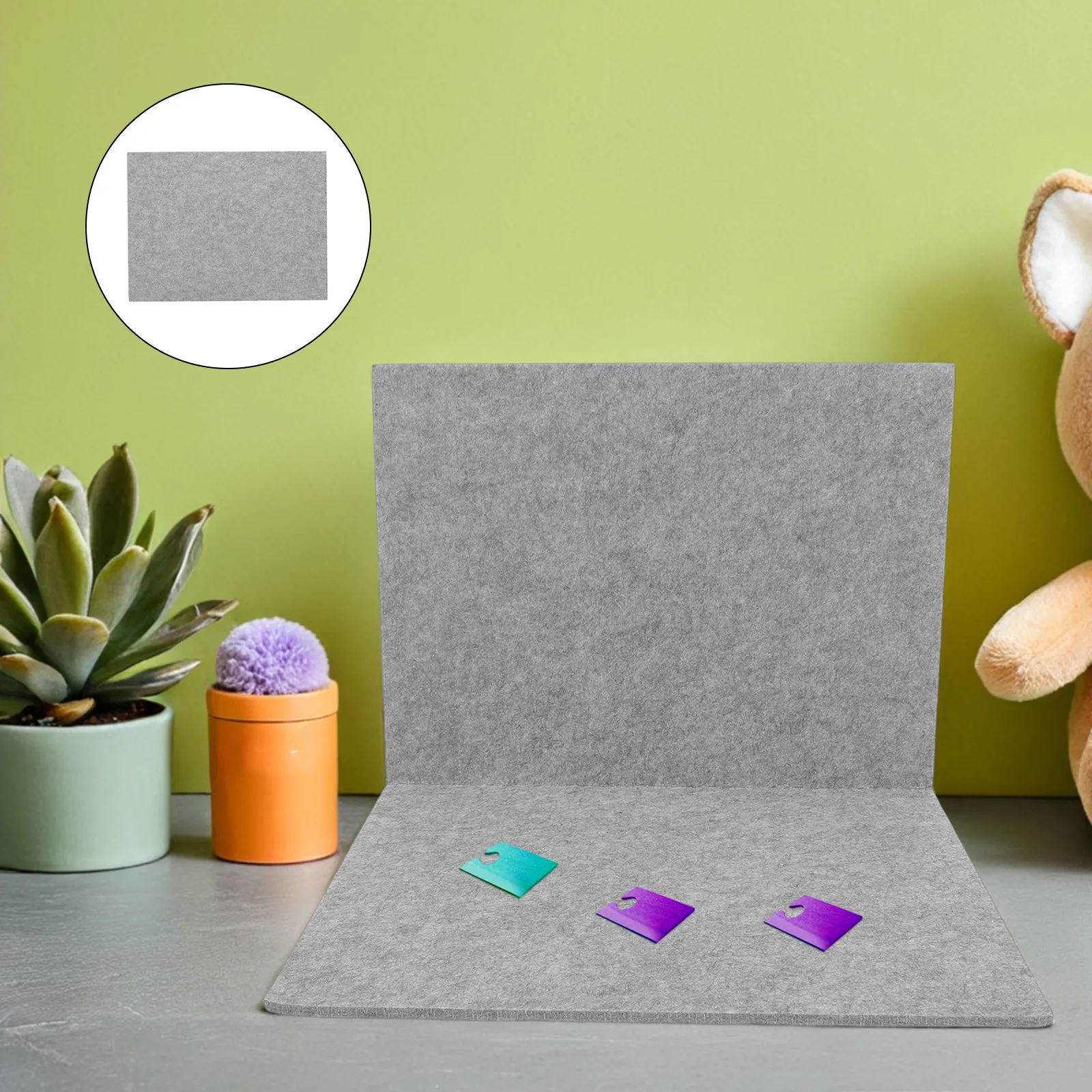 Tapis de puzzle antidérapant en feutre de 23,58 x 15,72 pouces pour puzzles de 500 pièces - Table de montage de puzzle pliable portable