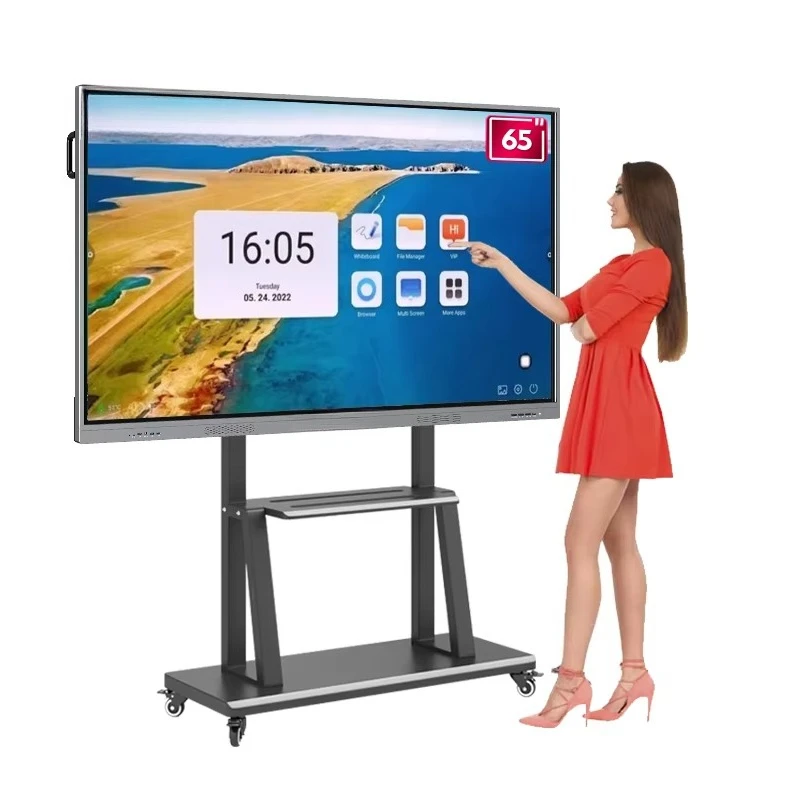 65-inch 4k interactive whiteboard multi-touch screen school   t