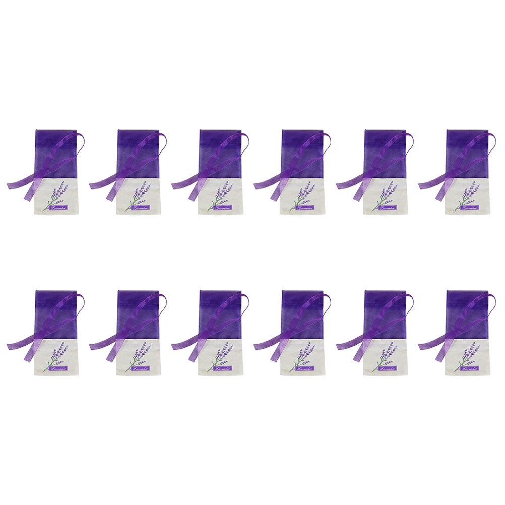 

24pcs Lavender Scented Sachets Empty Cotton Bags Deep Purple Compact DIY Gifts Home Car Bedroom Closet Wardrobe Packaging Boxes