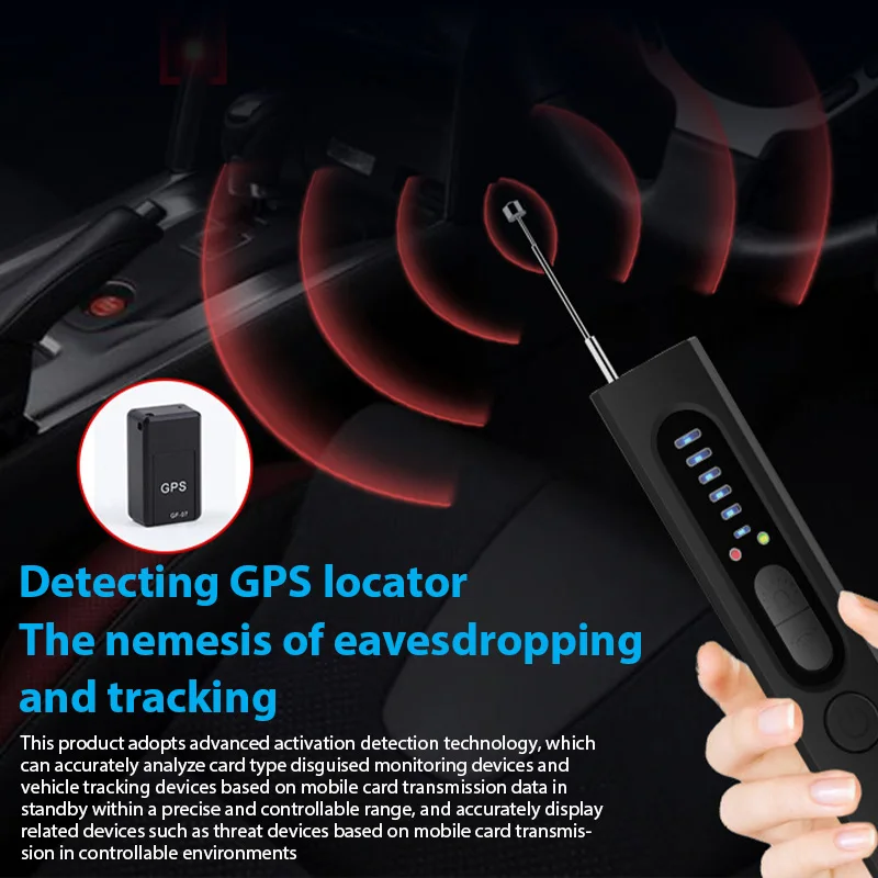 Hidden Camera Detector Anti-Spy Car GPS Tracker Listening Device Bug RF Wireless All Signal Scanner Gadget Security Protection