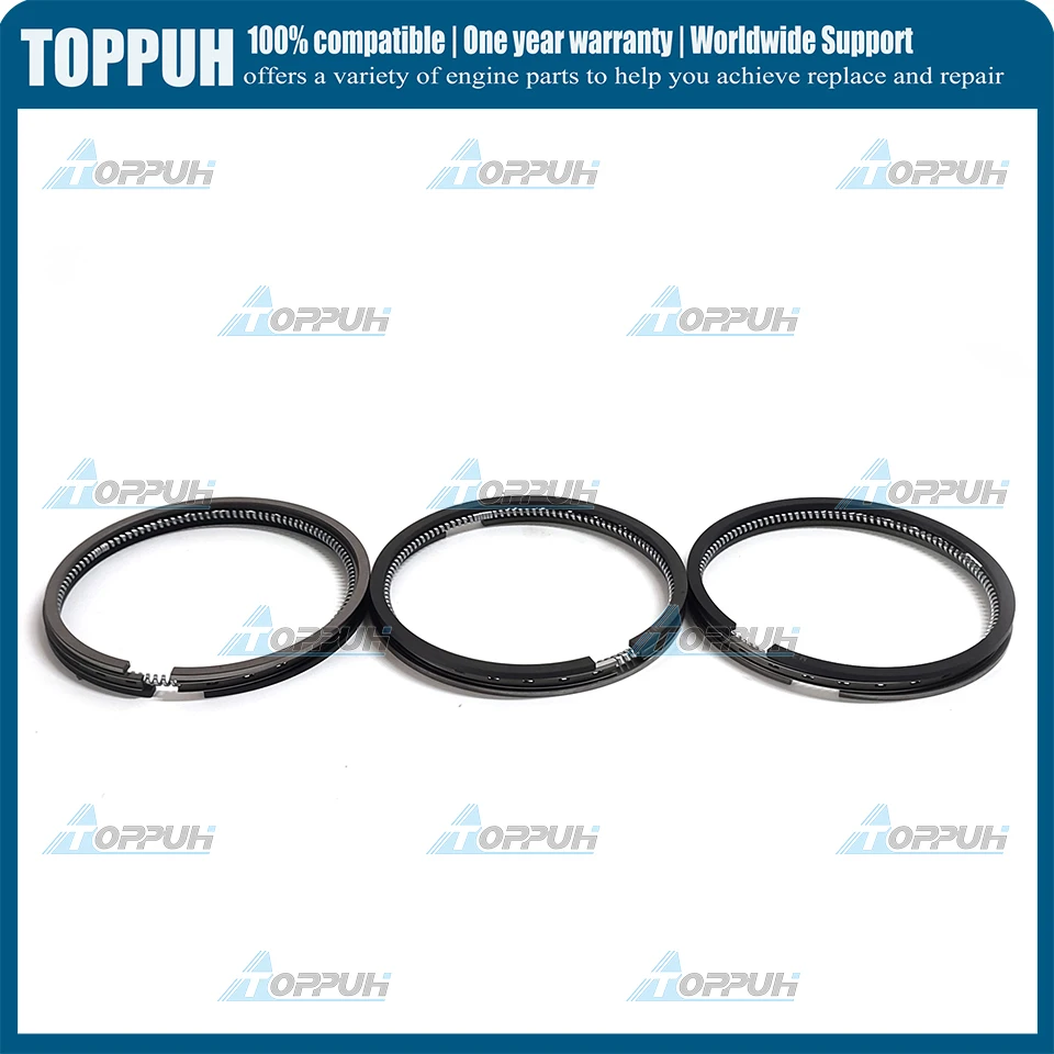 3PCS New 3TNE84 STD Piston Ring for YANMAR 3TNE84 for Komatsu 3D84-3