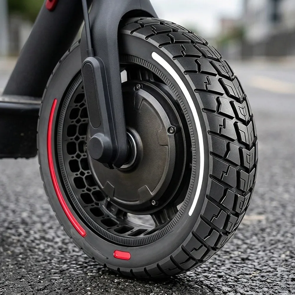 for Solid Tire Set for MAX G2 Scooter 60/65-6.9 Size with 45 Slot Structure Improves Vibration Reduction and Road Grip