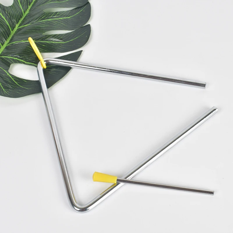 Children’s Hand-Held Triangle Percussion – Metal Triangle with Striker and Hanging Loop, Durable Music Toy for School Band TMZ