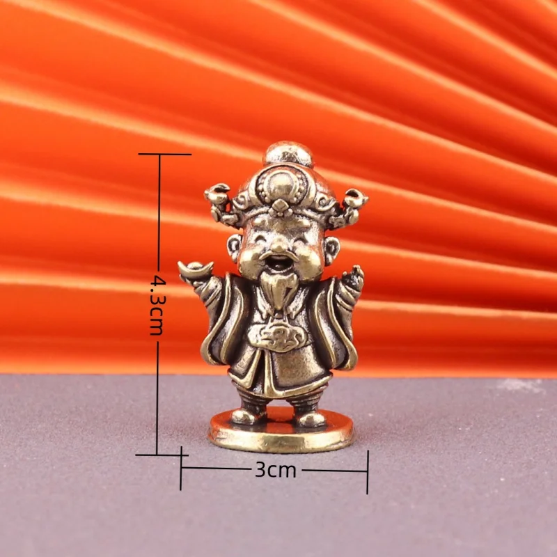 Creative Brass Vintage Fortune Landlord Copper Ware Small Ornaments Decorations Office Desk Surface Panel Crafts Home Decoration