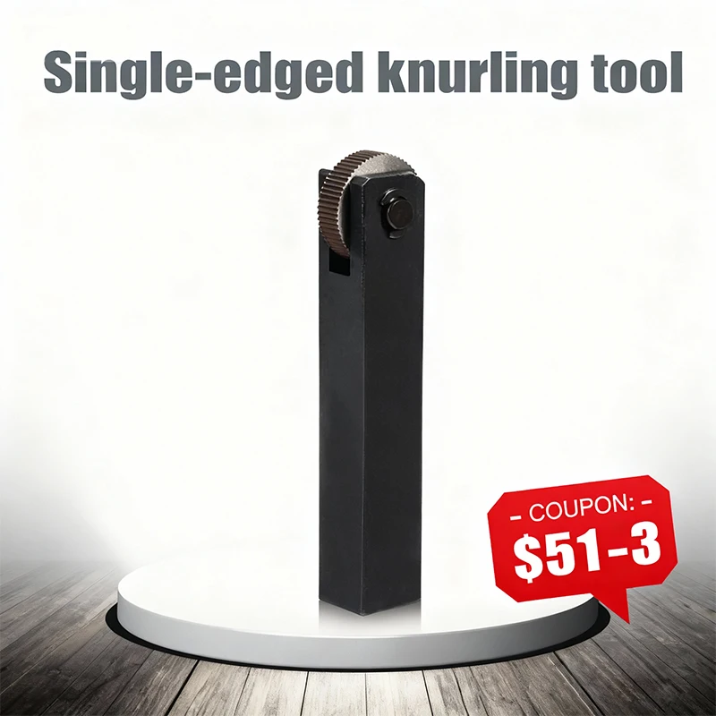 Lathe Cutter Knurling Set Single/Double Wheel Mesh Straight Knurler Holder Pitch for Metal Processing 20mmx18mm