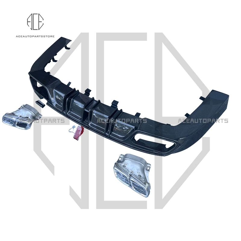

With tailpipe For Mercedes Benz AMG GT50 GT53 Carbon Rear Lip Bumper Diffuser For AMG GT50 GT53 Body Kits Rear Lip Bumper