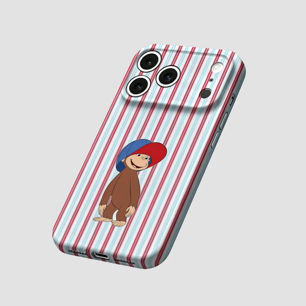 Monkey Blue Red Hat Phone Case For iPhone 17 16 15 14 13 12 11 Pro Max Air 16e 7 8 Plus XS Max X XR Hard PC Bumper Cover - view 6