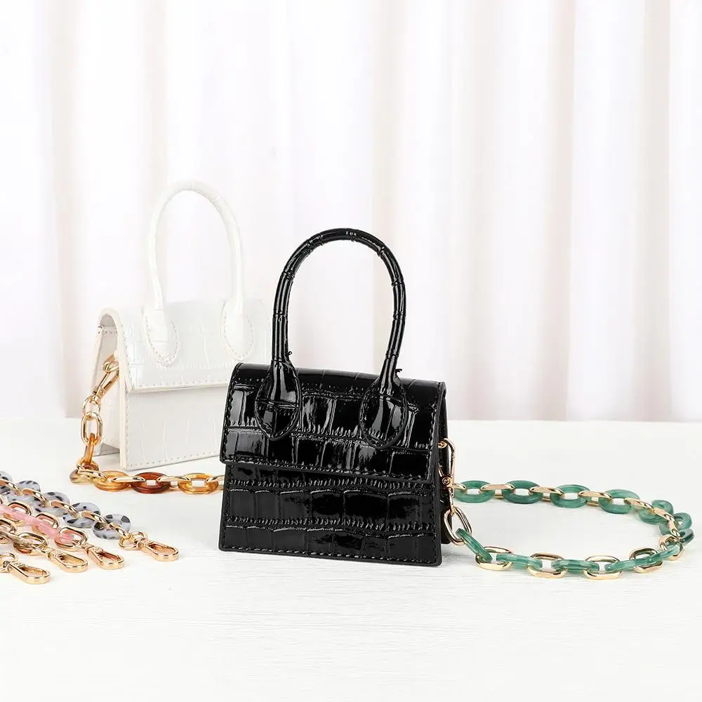 สายคล้องกระเป๋าอะคริลิคหลากสี สายถอดเปลี่ยนได้ สายสะพายกระเป๋าถือ สายรัดกระเป๋าเรซิ่น สายสะพายข้าง DIY อุปกรณ์เสริมกระเป๋า