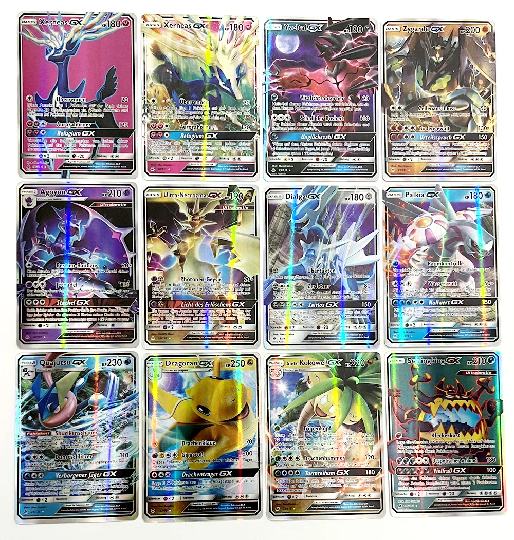 Cartas de Pokémon en español, francés, inglés, alemán, 20 piezas, francés, con Gx, V, Max, VMAX