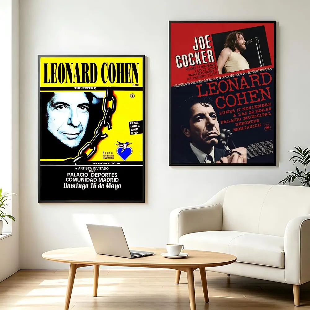 music Leonard Cohen Poster  Poster HD Printing Fresh and Nordic Home Decor Wall Art for the Living Rooms Hallways Gift Giving
