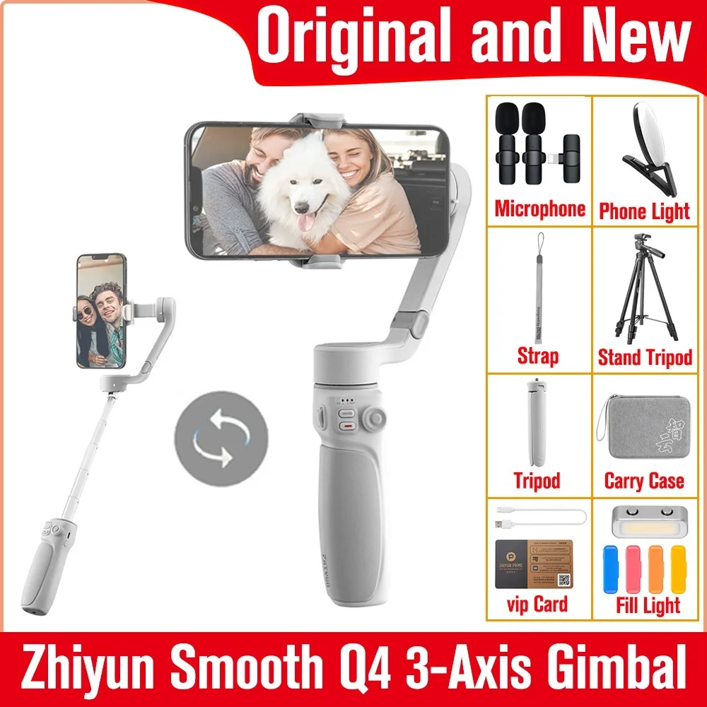 Stabilizzatore cardanico portatile a 3 assi AAA + Smooth Q4 per iPhone 13 13 Pro 11 12 Samsung Galaxy Huawei Xiaomi Oneplus Smartphone