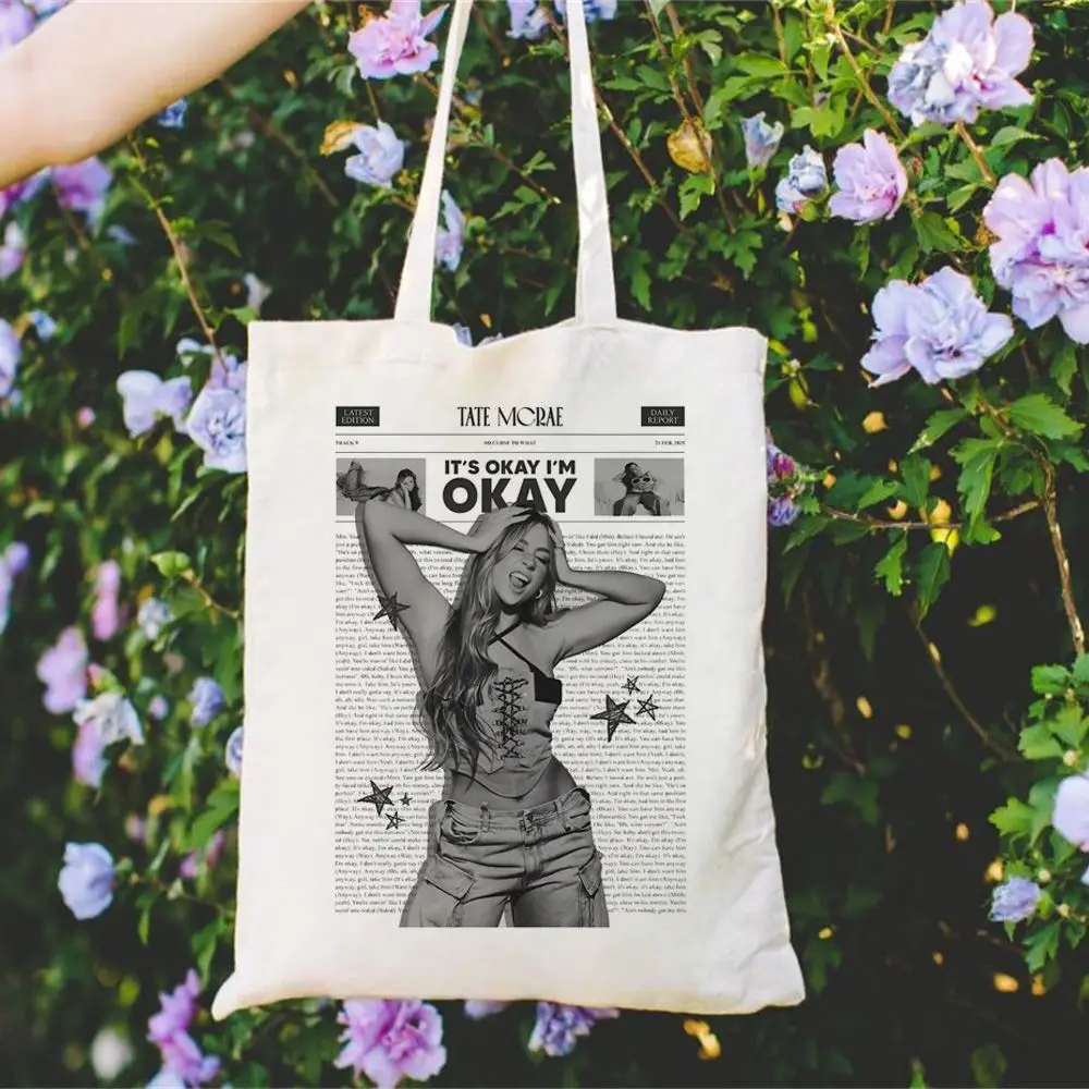 Tate Mcrae Green Living shoulder  Rustic Charm Digital Print Personalized Durable Artistic Print Shopping Bag Artistic Print