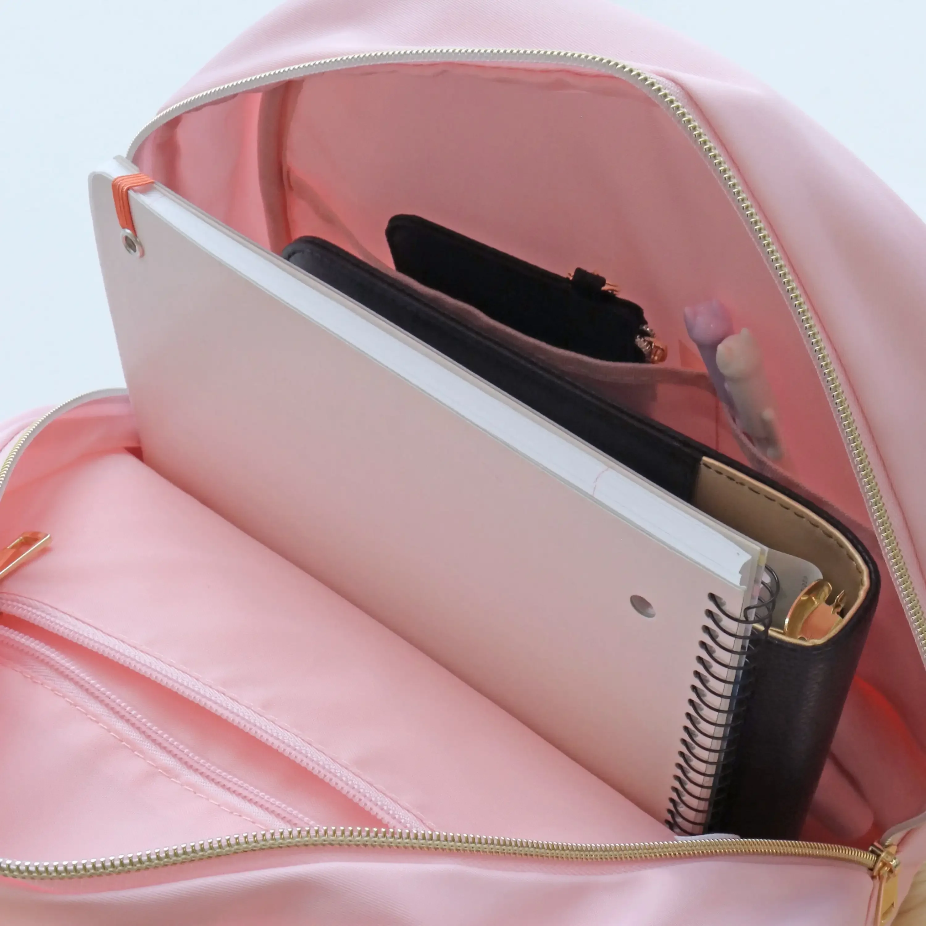 Нейлоновый рюкзак, настраиваемая дорожная сумка для книг для поделок, школы и повседневного использования, розовая