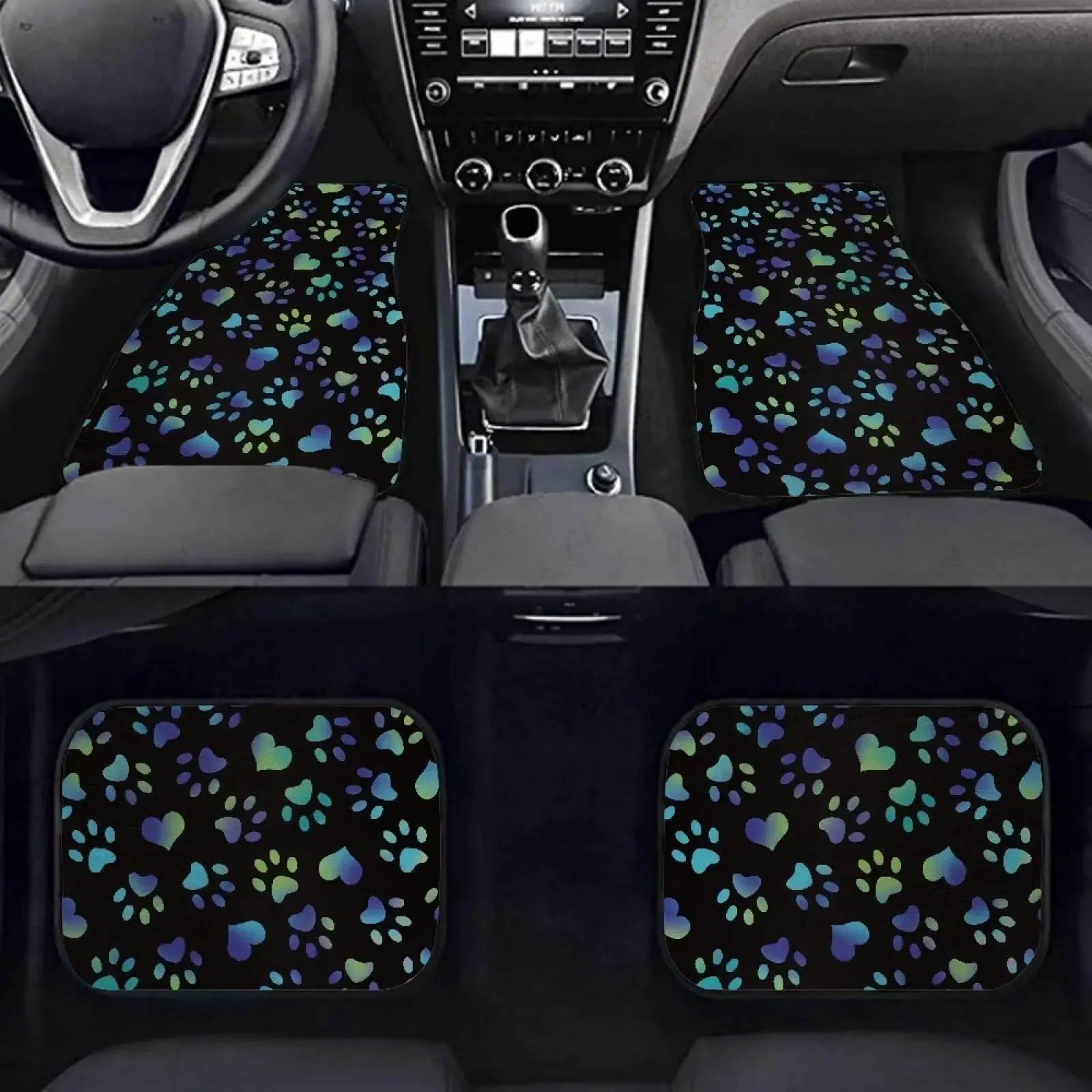 

Alfombrillas Para El Suelo L Coche Con Diseño Corazones Y Patas, 4 шт., Дополнительные устройства Alfombrillas для автомобилей, Alfombrillas P