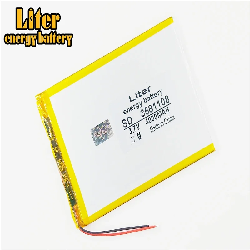 3581108 3.7V 4000MAH 3580105 Li-Ionสากลสำหรับแท็บเล็ตพีซี 7 นิ้ว 8 9