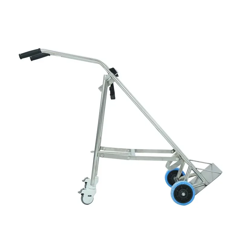 Lightweight Oxygen Bottle Cart Hospital Trolley Hospital Furniture Stainless Steel Oxygen Cylinder Trolley for Sale