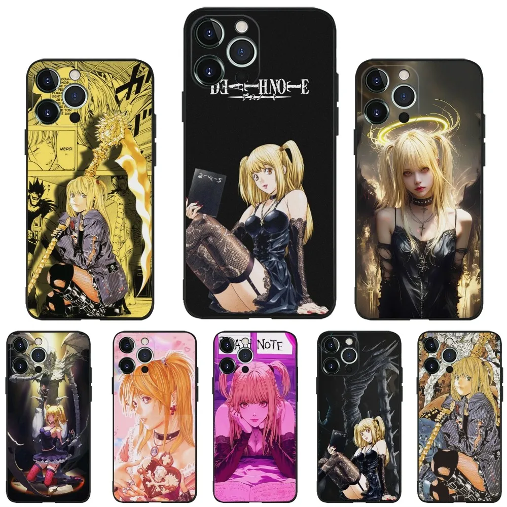 Amane D-Death Misa NoteS-S Phone Case For iPhone 16,15,14,13,12,11,Plus,Pro Max,XS,X,XR,SE,Mini,8,7 Soft Silicone Black Cover