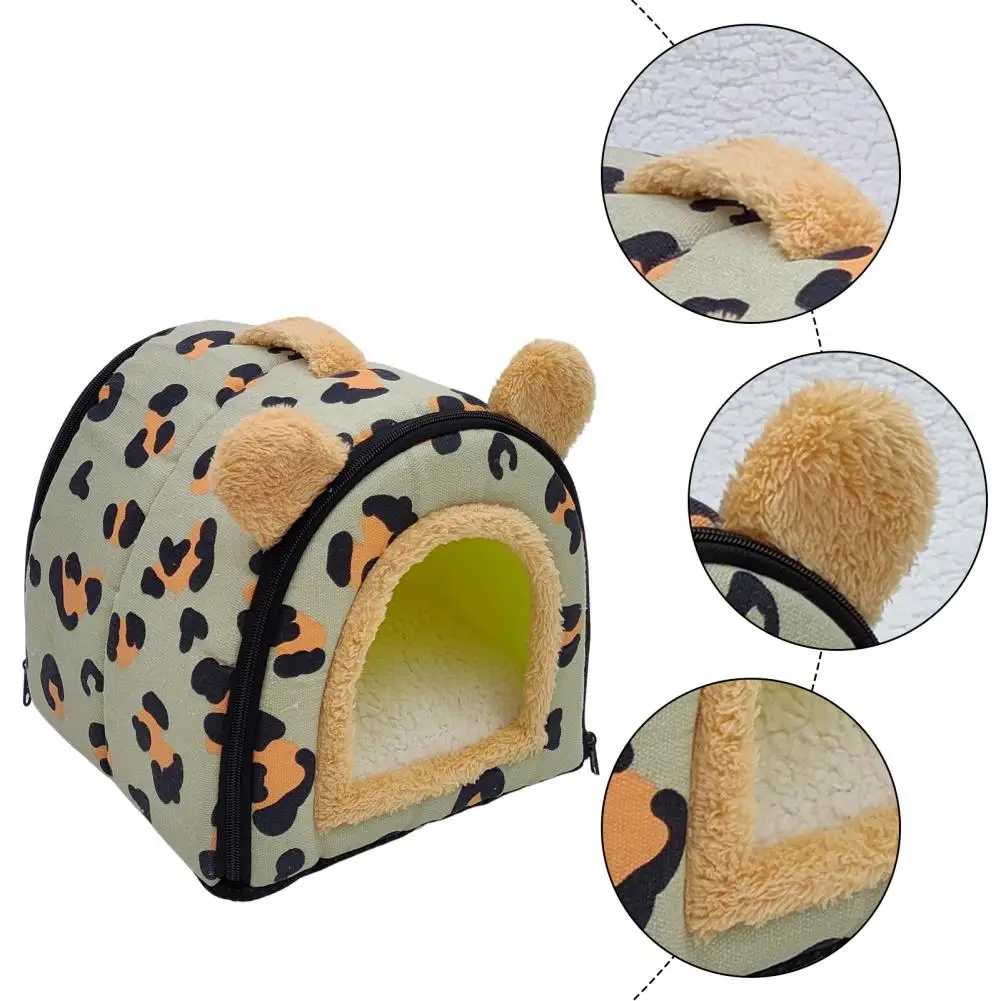 

Pet Space Hamster Cave Bed Cozy Winter Nest Bed for Small Full-enclosed Cave House for Guinea Pigs Hedgehogs for Comfortable