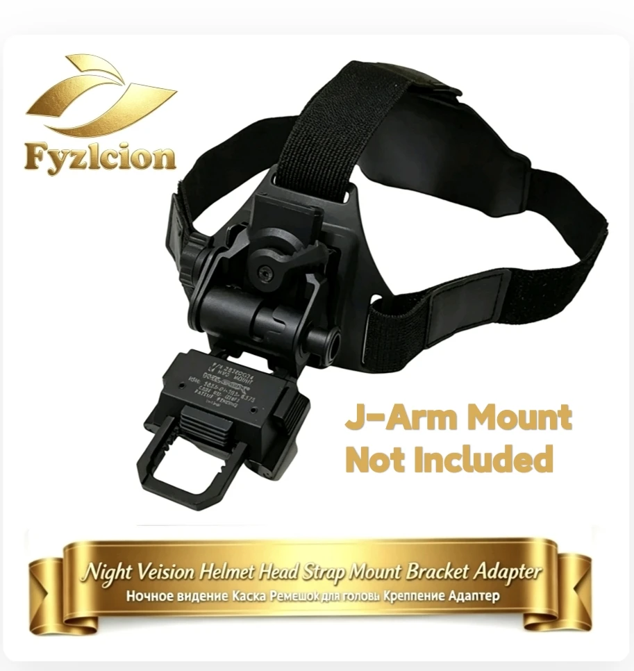 Fyzlcion Night Vision Head Harness Mount Strap, J-Arm Bracket Not Included, Outdoor Observation Equipment Head Support Adapter