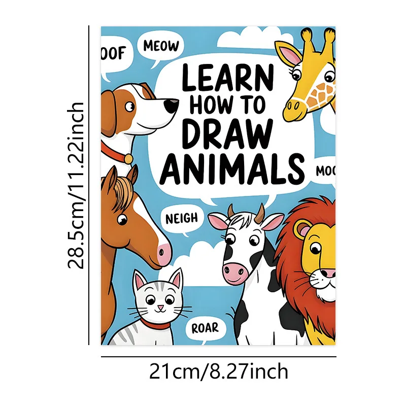 30pcs New popular A4 horse riding nail painting notebook teaches you how to decompose student art coloring steps