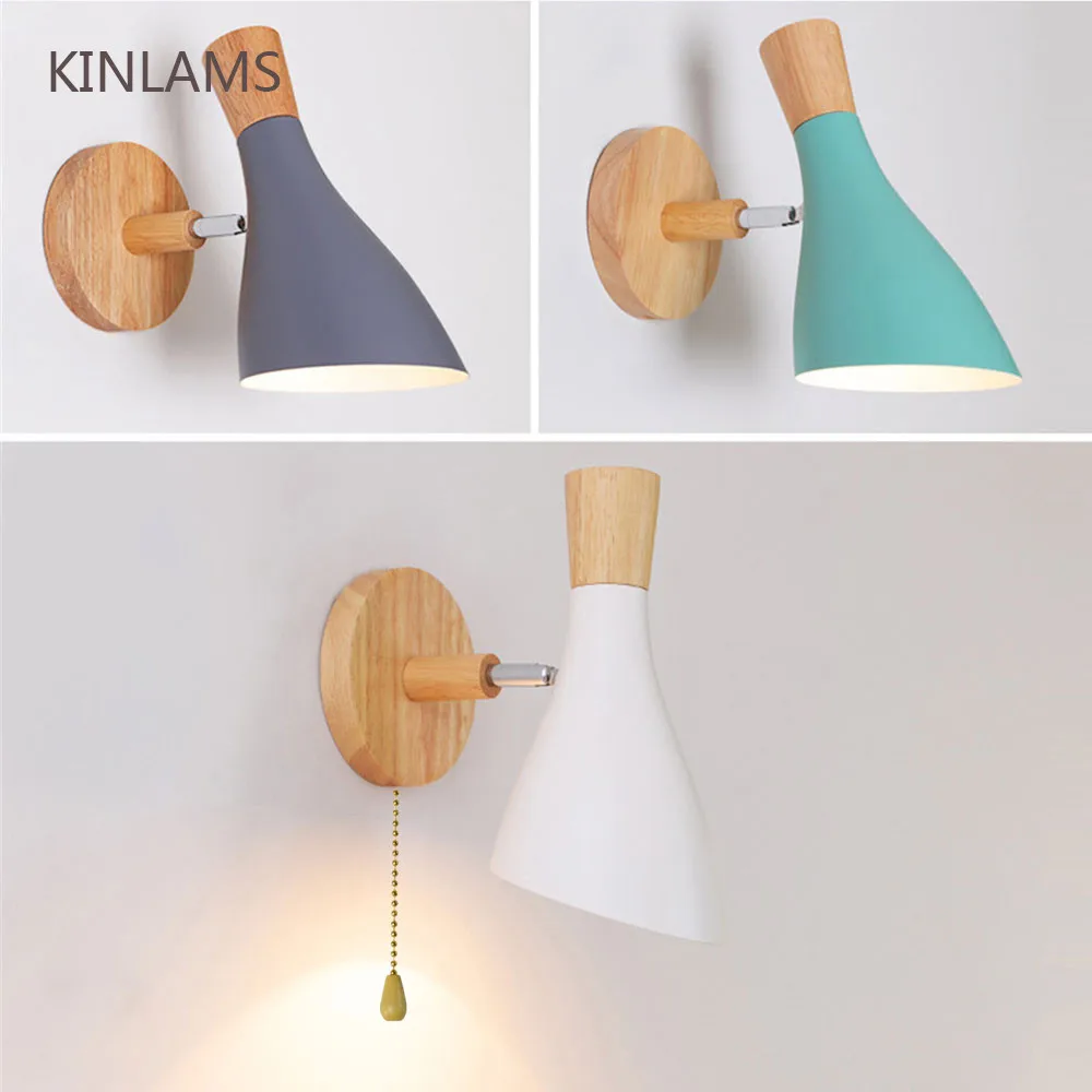 

Nordic Wall Decor Lamps Creative LED Indoor Lights Macarons Decorative Living Bedroom Bedside Study Wall Decoration Sconce Lamp