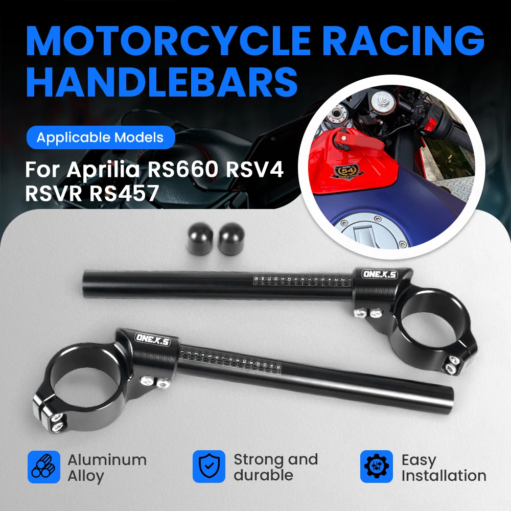 51 mm/2.0 in Motorcycle CNC Racing Refit Clip On Handle Bars Front End Upper Top Clamp For Aprilia RS660 RSV4 RSVR