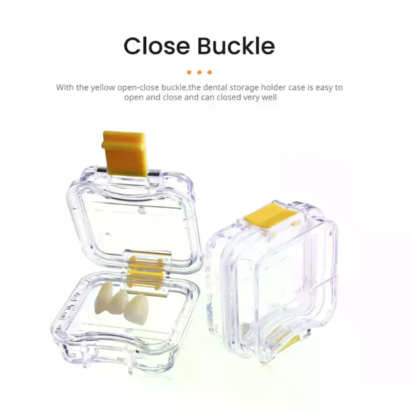 Denture Storage Box With Film Dental Crown And Bridges No Slots Available Tooth Box Plastic Transparent Dentistry Membrane Box