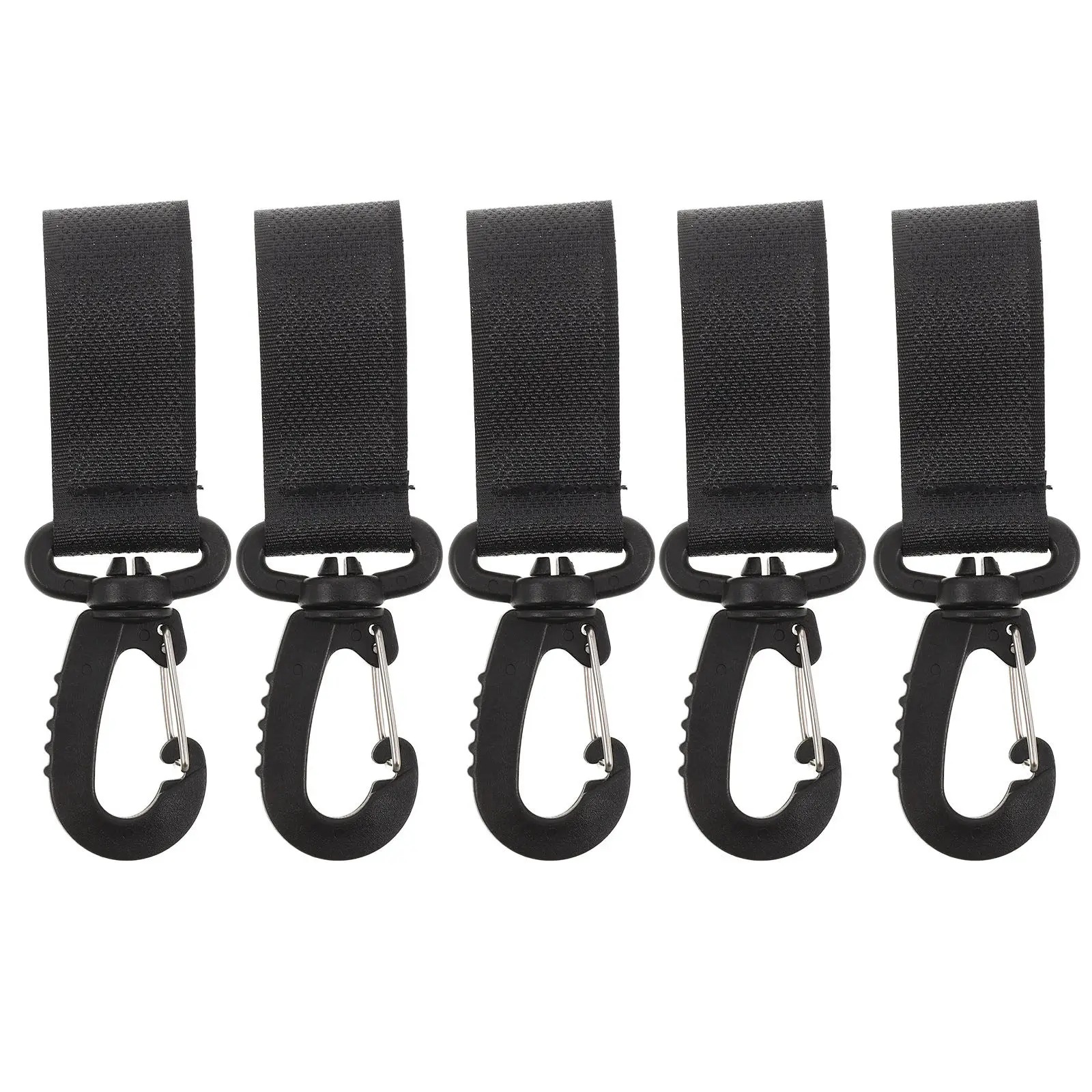 5Pcs Baby Stroller Hooks Rotating Clips Sturdy Hook Loop Straps Multipurpose Pram Bag Hanger Diaper Shopping Cart Organizer